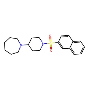 1-(1-naphthalen-2-ylsulfonylpiperidin-4-yl)azepane structure