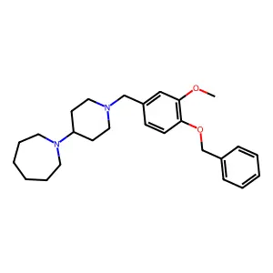 1-[1-[(3-methoxy-4-phenylmethoxyphenyl)methyl]piperidin-4-yl]azepane structure