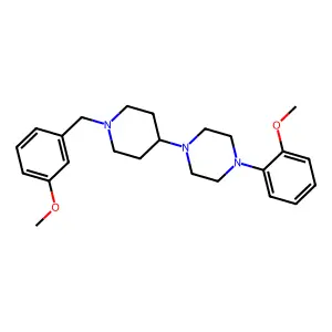 1-(2-methoxyphenyl)-4-[1-[(3-methoxyphenyl)methyl]piperidin-4-yl]piperazine structure