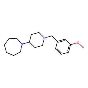 1-[1-(3-methoxybenzyl)piperidin-4-yl]azepane structure