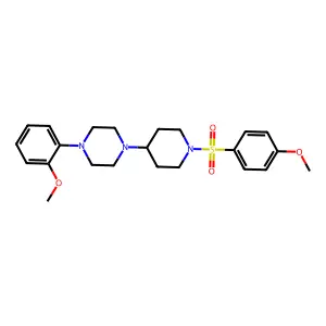 1-(2-methoxyphenyl)-4-{1-[(4-methoxyphenyl)sulfonyl]-4-piperidinyl}piperazine structure