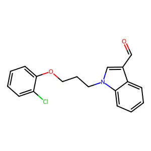 1-[3-(2-chlorophenoxy)propyl]-1H-indole-3-carbaldehyde structure