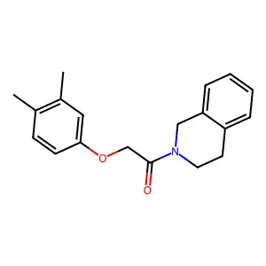 1-(3,4-dihydro-1H-isoquinolin-2-yl)-2-(3,4-dimethylphenoxy)ethanone structure