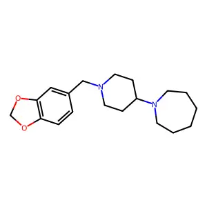 1-[1-(1,3-benzodioxol-5-ylmethyl)piperidin-4-yl]azepane structure