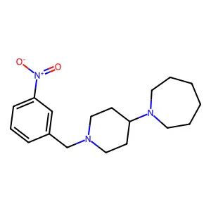 1-[1-[(3-nitrophenyl)methyl]piperidin-4-yl]azepane structure