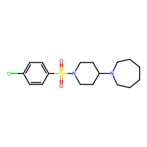 1-[1-(4-chlorophenyl)sulfonylpiperidin-4-yl]azepane structure