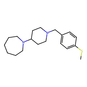 1-{1-[4-(methylsulfanyl)benzyl]piperidin-4-yl}azepane structure