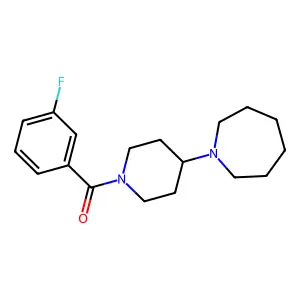 1-[1-(3-fluorobenzoyl)-4-piperidinyl]azepane structure