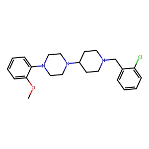 1-[1-[(2-chlorophenyl)methyl]piperidin-4-yl]-4-(2-methoxyphenyl)piperazine structure