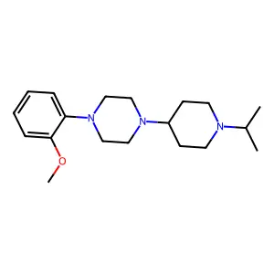 1-(2-methoxyphenyl)-4-(1-propan-2-ylpiperidin-4-yl)piperazine structure