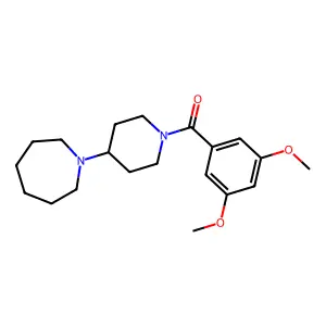 1-[1-(3,5-dimethoxybenzoyl)-4-piperidinyl]azepane structure