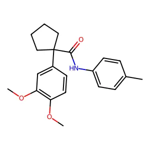 1-(3,4-dimethoxyphenyl)-N-(4-methylphenyl)cyclopentane-1-carboxamide structure
