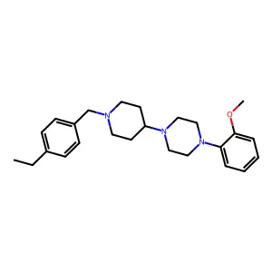 1-[1-[(4-ethylphenyl)methyl]piperidin-4-yl]-4-(2-methoxyphenyl)piperazine structure