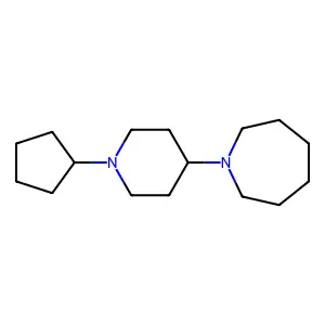 1-(1-cyclopentylpiperidin-4-yl)azepane structure