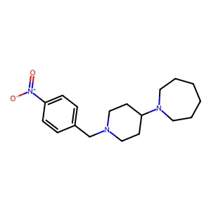 1-[1-[(4-nitrophenyl)methyl]piperidin-4-yl]azepane structure