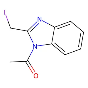 1-[2-(iodomethyl)benzimidazol-1-yl]ethanone structure