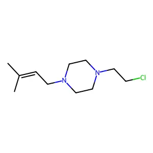 1-(2-Chloroethyl)-4-(3-methyl-2-buten-1-yl)piperazine structure