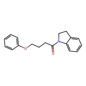 1-(2,3-dihydro-1H-indol-1-yl)-4-phenoxybutan-1-one structure