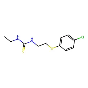 1-{2-[(4-chlorophenyl)sulfanyl]ethyl}-3-ethylthiourea structure