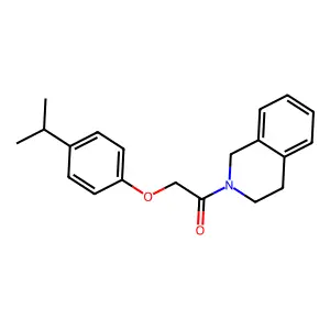 1-(3,4-dihydro-1H-isoquinolin-2-yl)-2-(4-propan-2-ylphenoxy)ethanone structure