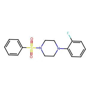 1-(2-fluorophenyl)-4-(phenylsulfonyl)piperazine structure