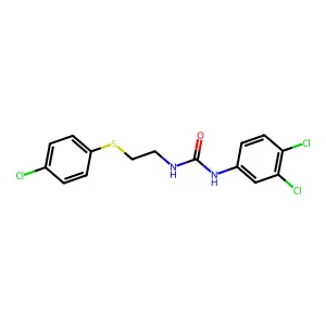1-{2-[(4-chlorophenyl)sulfanyl]ethyl}-3-(3,4-dichlorophenyl)urea structure