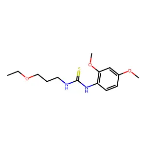 1-(2,4-dimethoxyphenyl)-3-(3-ethoxypropyl)thiourea structure