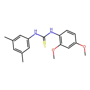 1-(2,4-dimethoxyphenyl)-3-(3,5-dimethylphenyl)thiourea structure
