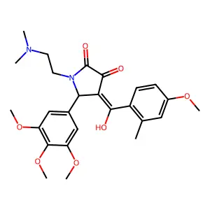1-[2-(dimethylamino)ethyl]-3-hydroxy-4-(4-methoxy-2-methylbenzoyl)-5-(3,4,5-trimethoxyphenyl)-2,5-dihydro-1H-pyrrol-2-one structure