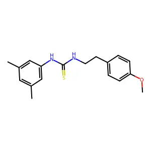 1-(3,5-dimethylphenyl)-3-[2-(4-methoxyphenyl)ethyl]thiourea structure