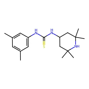 1-(3,5-dimethylphenyl)-3-(2,2,6,6-tetramethylpiperidin-4-yl)thiourea structure