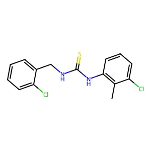 1-(3-chloro-2-methylphenyl)-3-[(2-chlorophenyl)methyl]thiourea structure