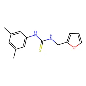 1-(3,5-dimethylphenyl)-3-(furan-2-ylmethyl)thiourea structure