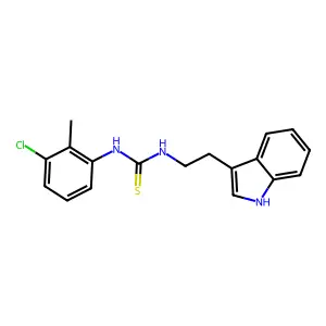 1-(3-chloro-2-methylphenyl)-3-[2-(1H-indol-3-yl)ethyl]thiourea structure