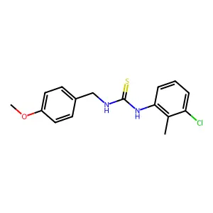 1-(3-chloro-2-methylphenyl)-3-(4-methoxybenzyl)thiourea structure