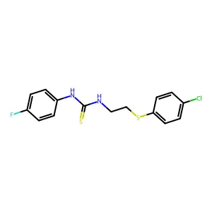 1-[2-(4-chlorophenyl)sulfanylethyl]-3-(4-fluorophenyl)thiourea structure
