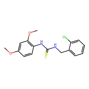 1-[(2-chlorophenyl)methyl]-3-(2,4-dimethoxyphenyl)thiourea structure