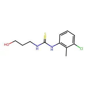 1-(3-chloro-2-methylphenyl)-3-(3-hydroxypropyl)thiourea structure