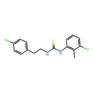 1-(3-chloro-2-methylphenyl)-3-[2-(4-chlorophenyl)ethyl]thiourea structure