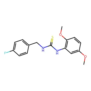 1-(2,5-dimethoxyphenyl)-3-[(4-fluorophenyl)methyl]thiourea structure