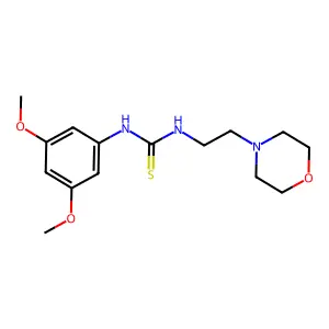1-(3,5-dimethoxyphenyl)-3-[2-(morpholin-4-yl)ethyl]thiourea structure