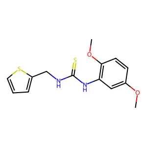 1-(2,5-dimethoxyphenyl)-3-(thiophen-2-ylmethyl)thiourea structure