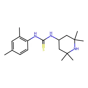 1-(2,4-dimethylphenyl)-3-(2,2,6,6-tetramethylpiperidin-4-yl)thiourea structure