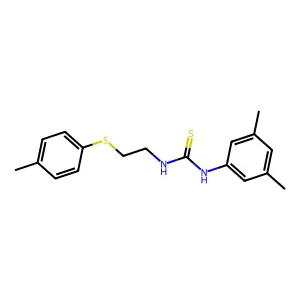 1-(3,5-dimethylphenyl)-3-[2-(4-methylphenyl)sulfanylethyl]thiourea structure