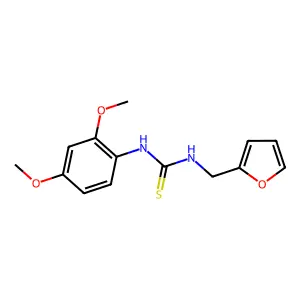1-(2,4-dimethoxyphenyl)-3-(furan-2-ylmethyl)thiourea structure