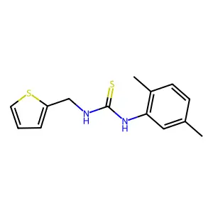 1-(2,5-dimethylphenyl)-3-(thiophen-2-ylmethyl)thiourea structure