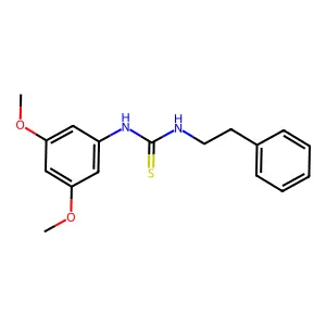 1-(3,5-dimethoxyphenyl)-3-(2-phenylethyl)thiourea structure