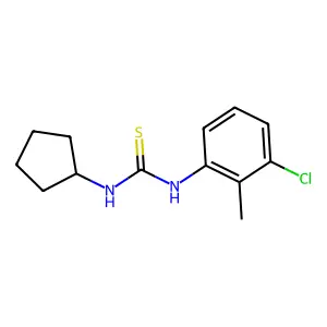 1-(3-chloro-2-methylphenyl)-3-cyclopentylthiourea structure