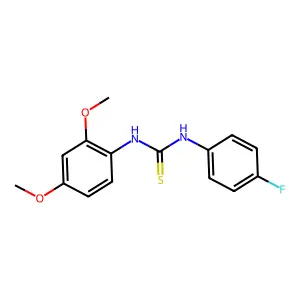 1-(2,4-dimethoxyphenyl)-3-(4-fluorophenyl)thiourea structure