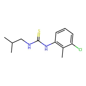1-(3-chloro-2-methylphenyl)-3-(2-methylpropyl)thiourea structure